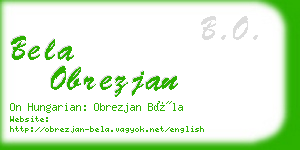 bela obrezjan business card